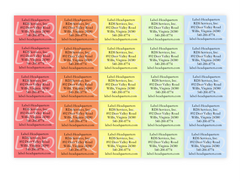 Sheet Labels - 1.5" x 1.0", Up to 7 Lines of Text