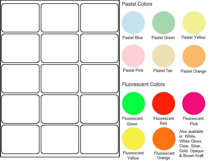 Multipurpose Sheet Label #360 - 2.6875" x 2" - Blank Sheets