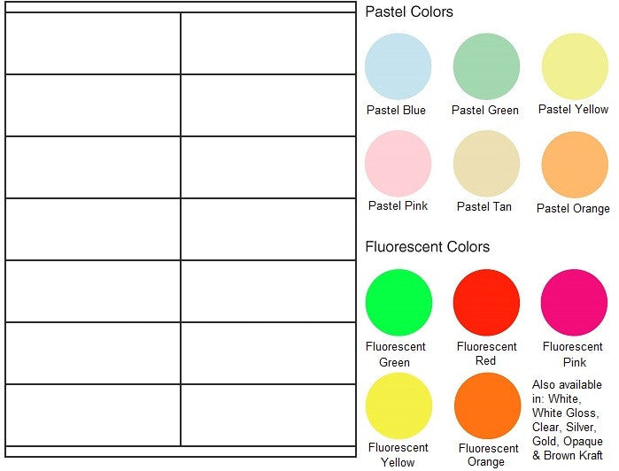Multipurpose Sheet Label #400 - 4.25" x 1.5" - Blank Sheets