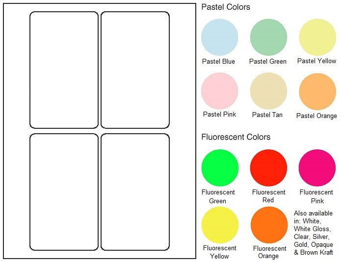 Multipurpose Sheet Label #415 - 3" x 5" - Blank Sheets