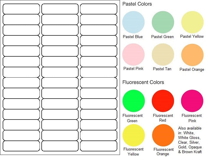 Standard Register Sheet Labels #505 - 2.625" x 0.75" - Blank Sheets