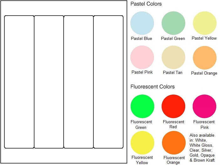Multipurpose Sheet Label #615 - 2" x 9" - Blank Sheets