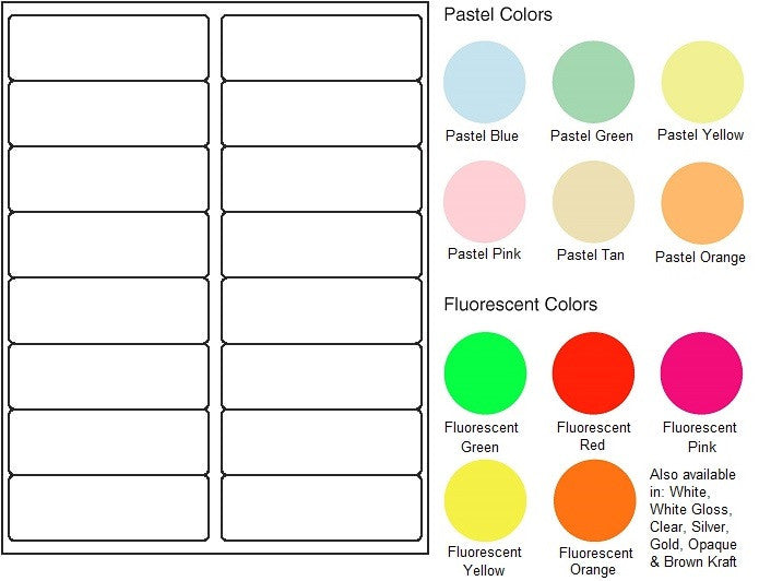 Multipurpose Sheet Label #655 - 4" x 1.3125" - Blank Sheets