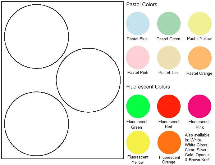 Round Sheet Label #715 - 4.5" - Blank Sheets