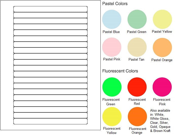 Multipurpose Sheet Label #745 - 6.25" x 0.6" - Blank Sheets