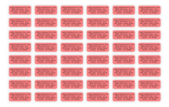 Sheet Labels - 1.25" x 0.5", Up to 4 Lines of Text
