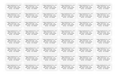 Sheet Labels - 1.25" x 0.5", Up to 4 Lines of Text