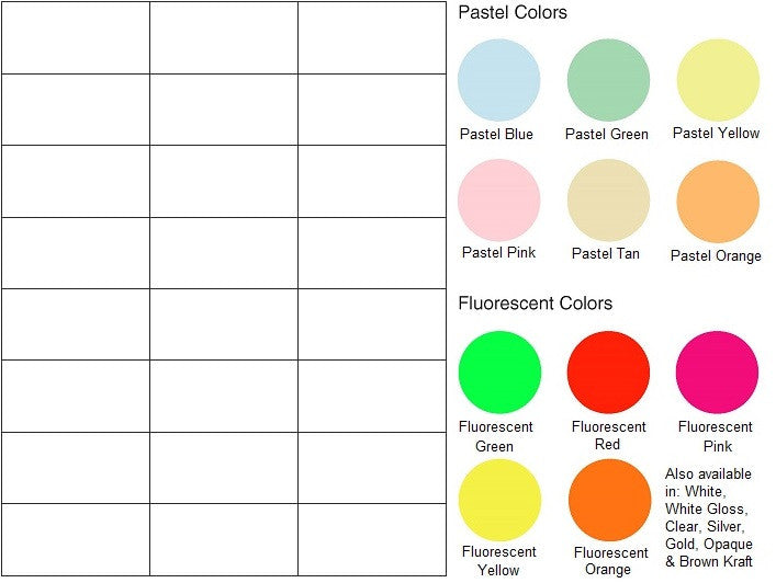 Multipurpose Sheet Label #839 - 2.83" x 1.375" - Blank Sheets