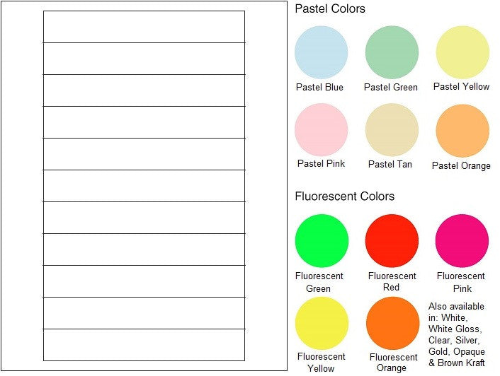 Multipurpose Sheet Label #840 - 6" x 0.946" - Blank Sheets