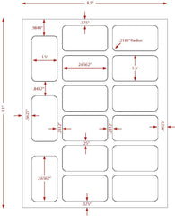 Multipurpose Sheet Label #842 - Blank Sheets