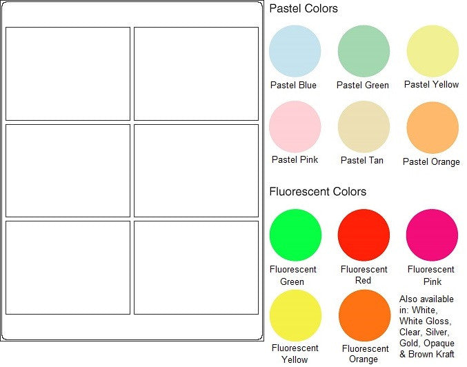 Multipurpose Sheet Label #844 - 4" x 3" - Blank Sheets