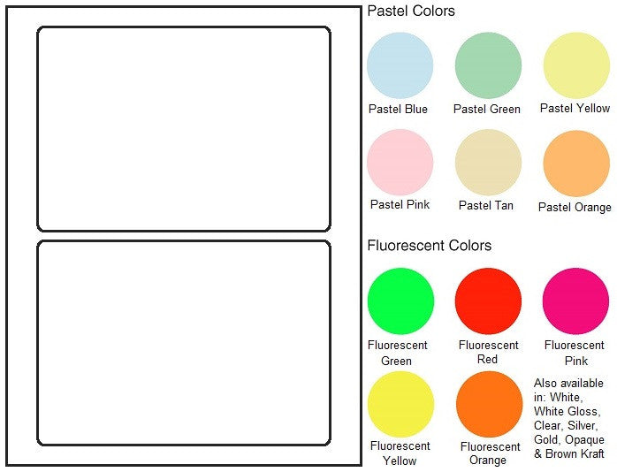 Multipurpose Half Sheet Label #861 - 7" x 4.875" - Blank Sheets