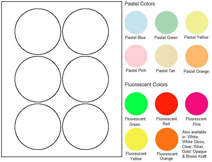 Round Sheet Label #862 - 3.25" - Blank Sheets