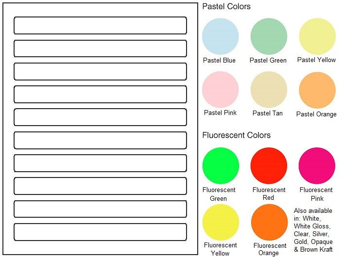 Multipurpose Sheet Label #864 - 7.5" x 0.75" - Blank Sheets