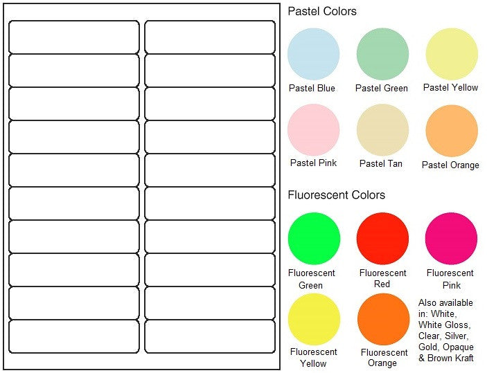 Multipurpose Sheet Label #91 - 4" x 1" - Blank Sheets