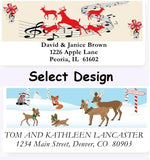 Christmas Address Labels on Sheets with Deer