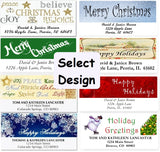 Christmas Greetings Address Labels on Sheets