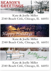 Photo Image Christmas Address Labels on Sheets