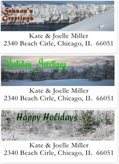 Photo Image Christmas Address Labels on Sheets