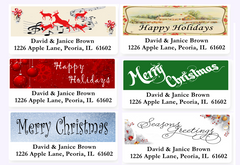 Elegant Christmas Address Labels on Sheets