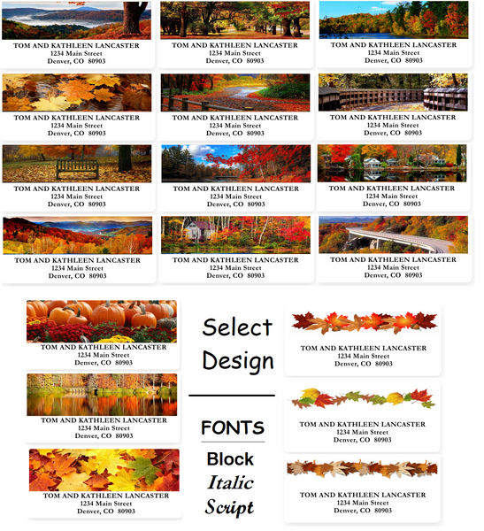 Fall Colors Sheets of Address Labels – Label-Headquarters.com