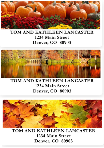 Fall Colors Sheets of Address Labels – Label-Headquarters.com