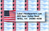 Traditional American Flag Address Labels on Sheets