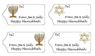 Hanukkah Gift Tag Labels