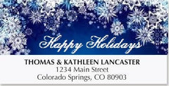 Happy Holidays Snowflake Address Label Sheets