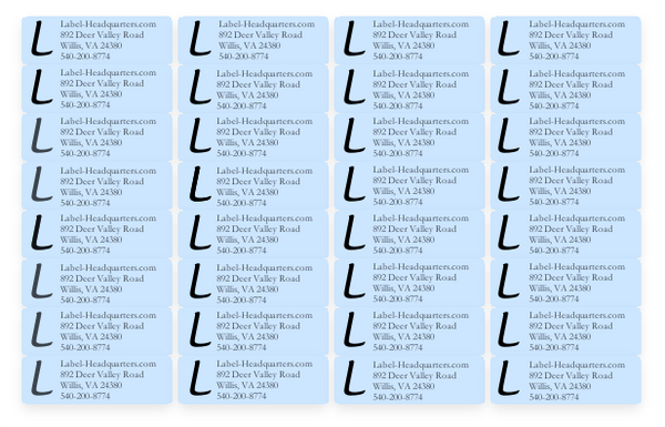 Traditional Address Label Sheets (approximately 1 7/8