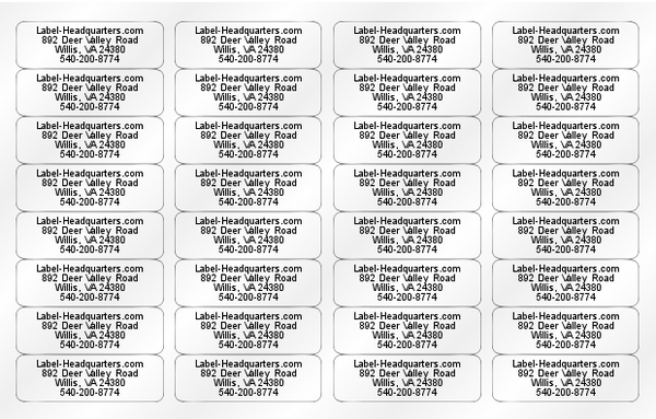 Base Address Labels Traditional Address Label Sheets (approximately 1 7/8