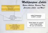 HM - Traditional Address Label Sheets  (approximately 1 7/8" x 5/8")