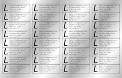 HM - Traditional Address Label Sheets  (approximately 1 7/8" x 5/8")