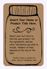 Home Canning Labels - Brown Kraft