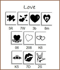 Show your love with heart icons for your labels.