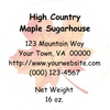 Honey/Maple Circle Sheet Labels