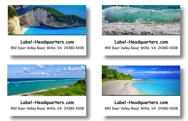 Price Label Ocean Ocean Address Labels on Sheets – Label-Headquarters.com