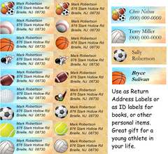Sports Ball Sheet Labels