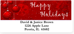 Christmas Greetings Address Labels on Sheets