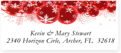 Christmas Ornaments Sheets of Address Labels