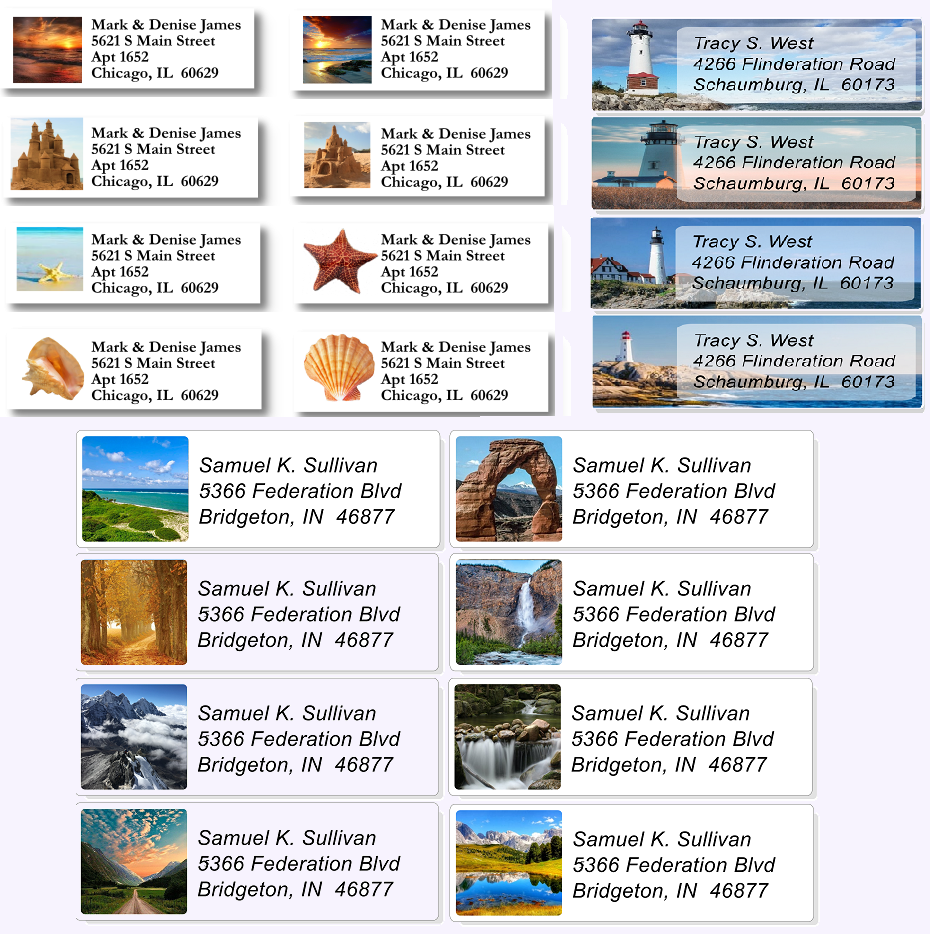 Scenery Sheet Labels