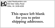 Personalized Shipping Labels - 2" x 4"