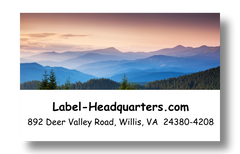Mountain Sunset Address Labels on Sheets