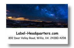 Night Sky Address Labels on Sheets